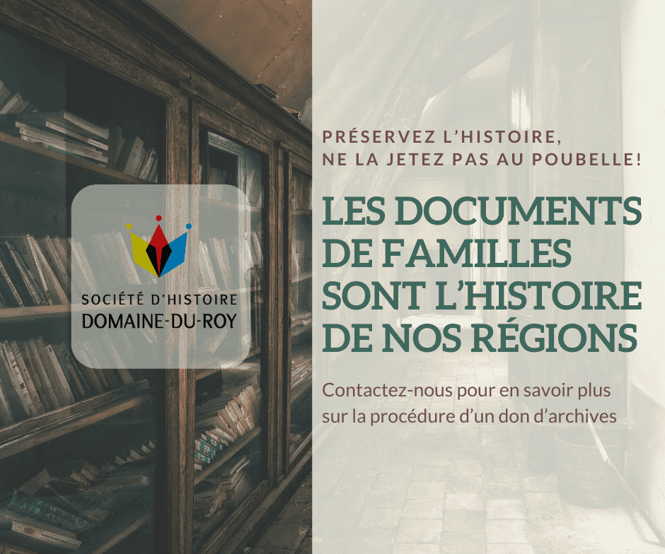 Contribuez à la préservation de l’histoire locale - Centre d’archives et Société d’Histoire Domaine-du-Roy